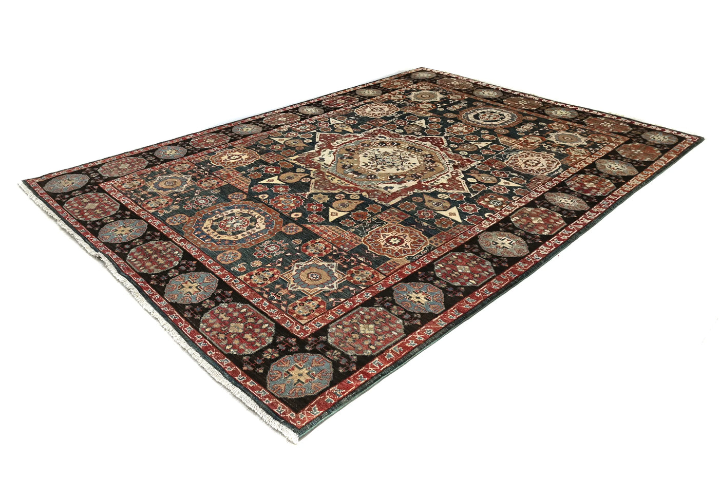 Chobi Afghan Rug – Linen Mosaic