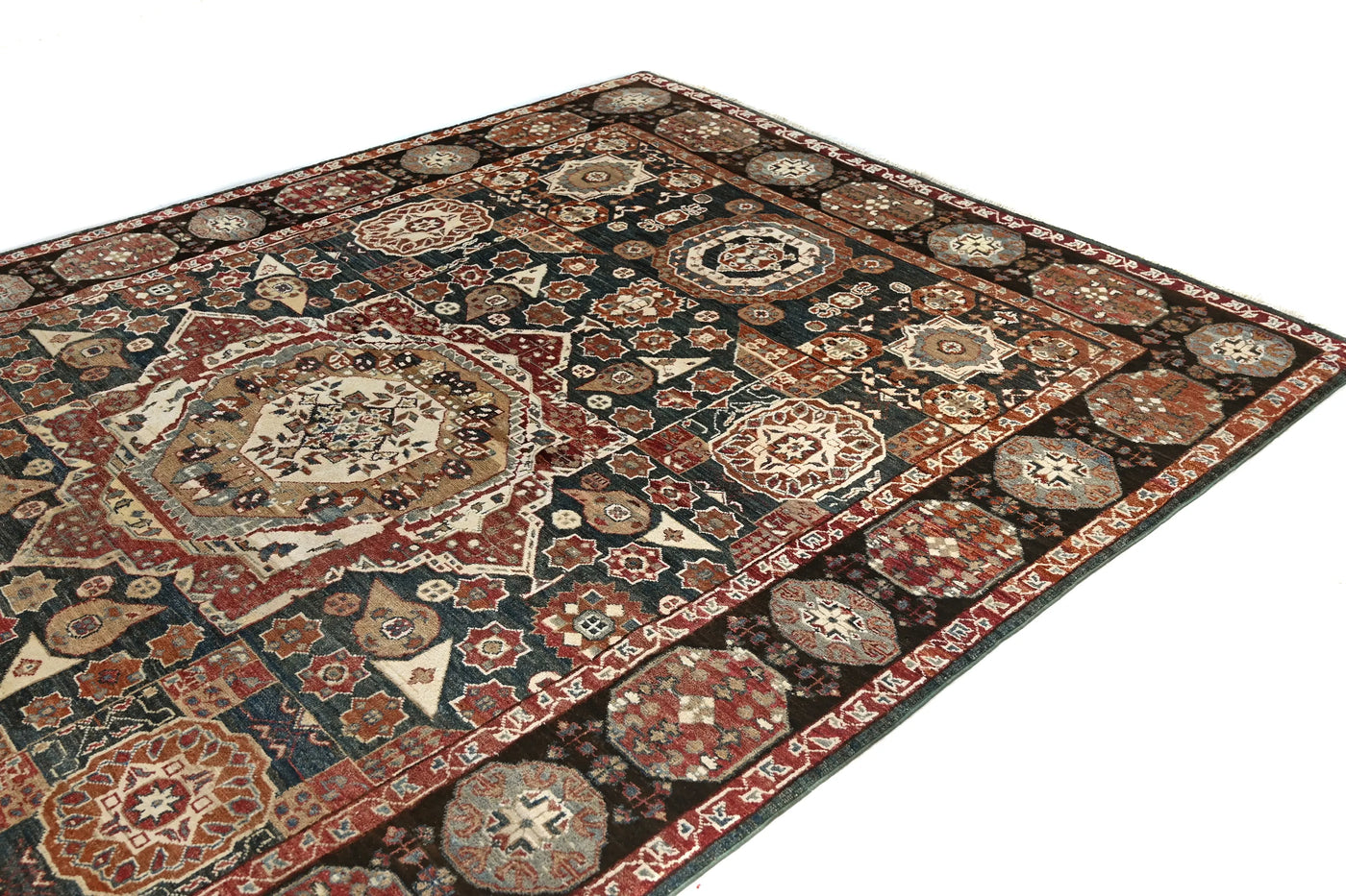 Chobi Afghan Rug – Linen Mosaic
