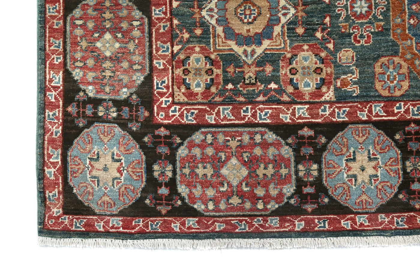 Chobi Afghan Rug – Linen Mosaic