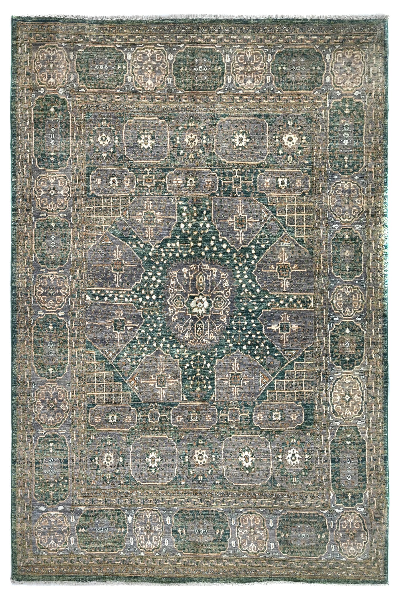 Chobi Afghan Rug – Dove Matrix