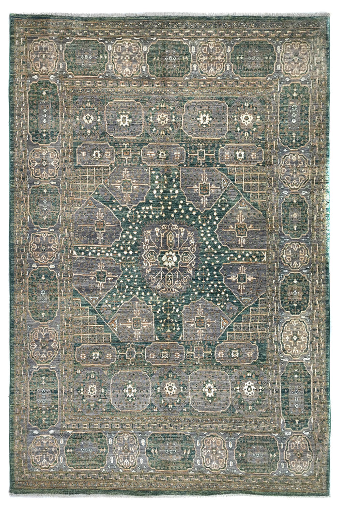 Chobi Afghan Rug – Dove Matrix