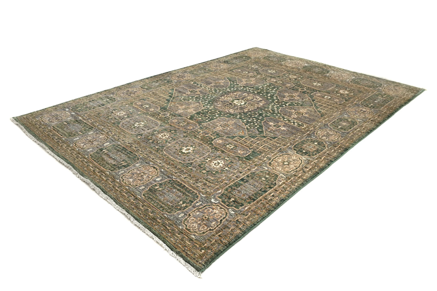 Chobi Afghan Rug – Dove Matrix