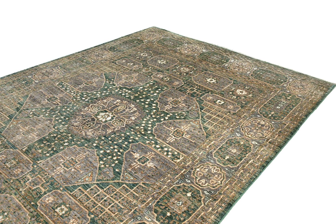 Chobi Afghan Rug – Dove Matrix