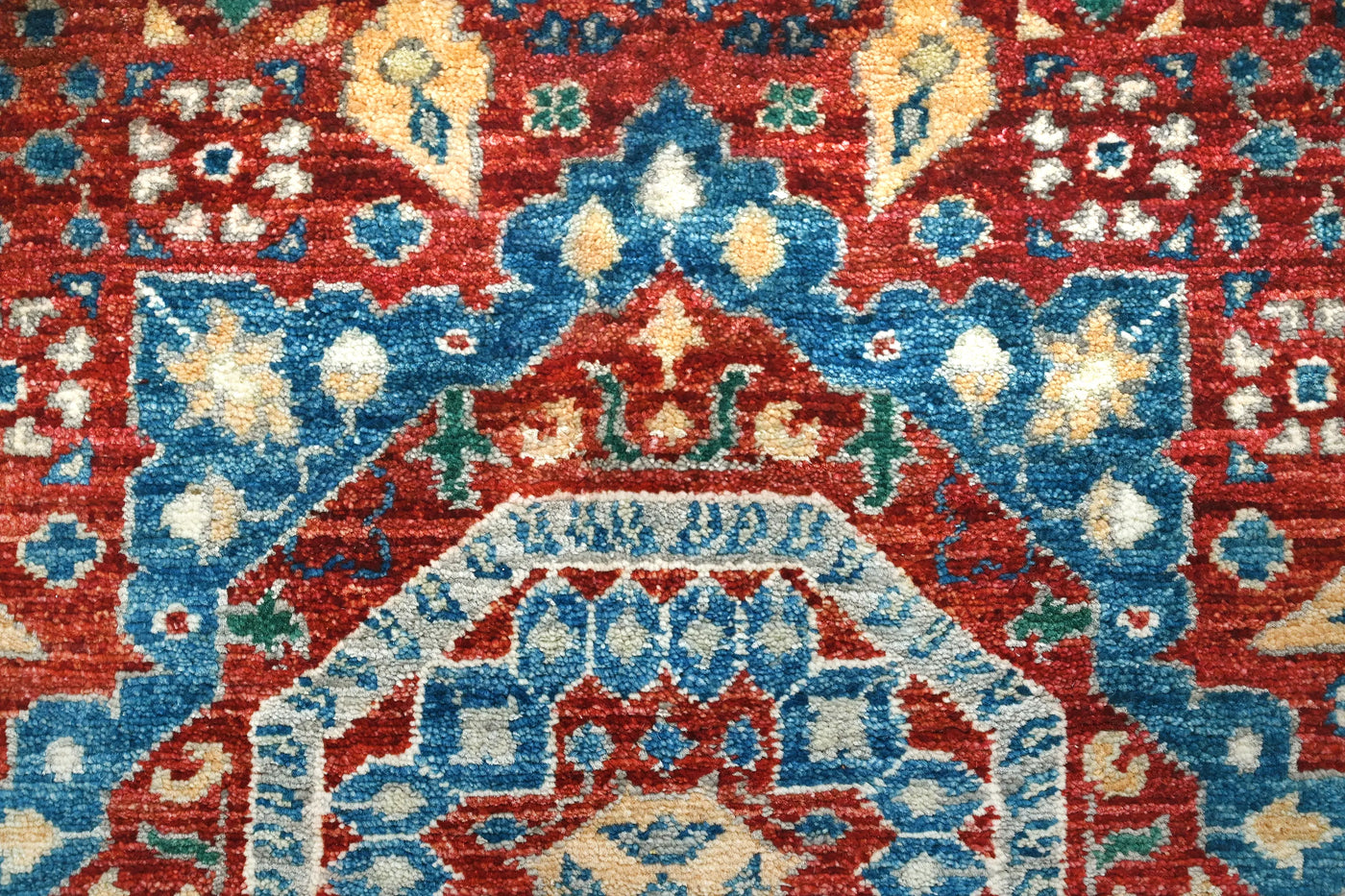 Chobi Afghan Runner Rug – Indigo Cadence