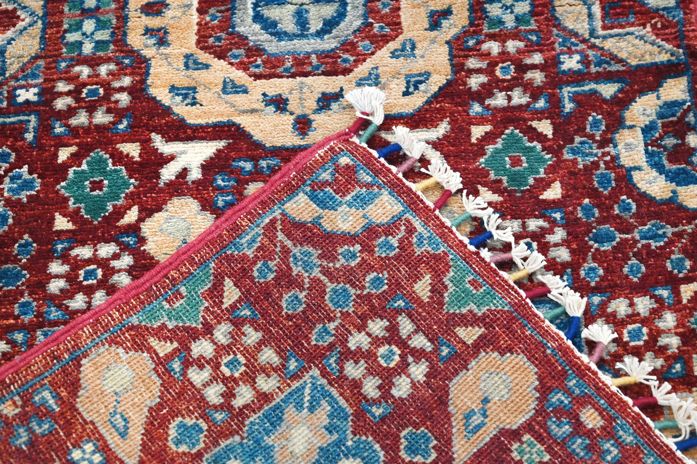 Chobi Afghan Runner Rug – Indigo Cadence