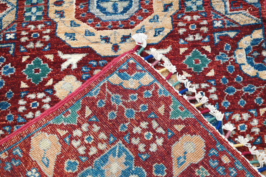 Chobi Afghan Rug – Scarlet Corridor