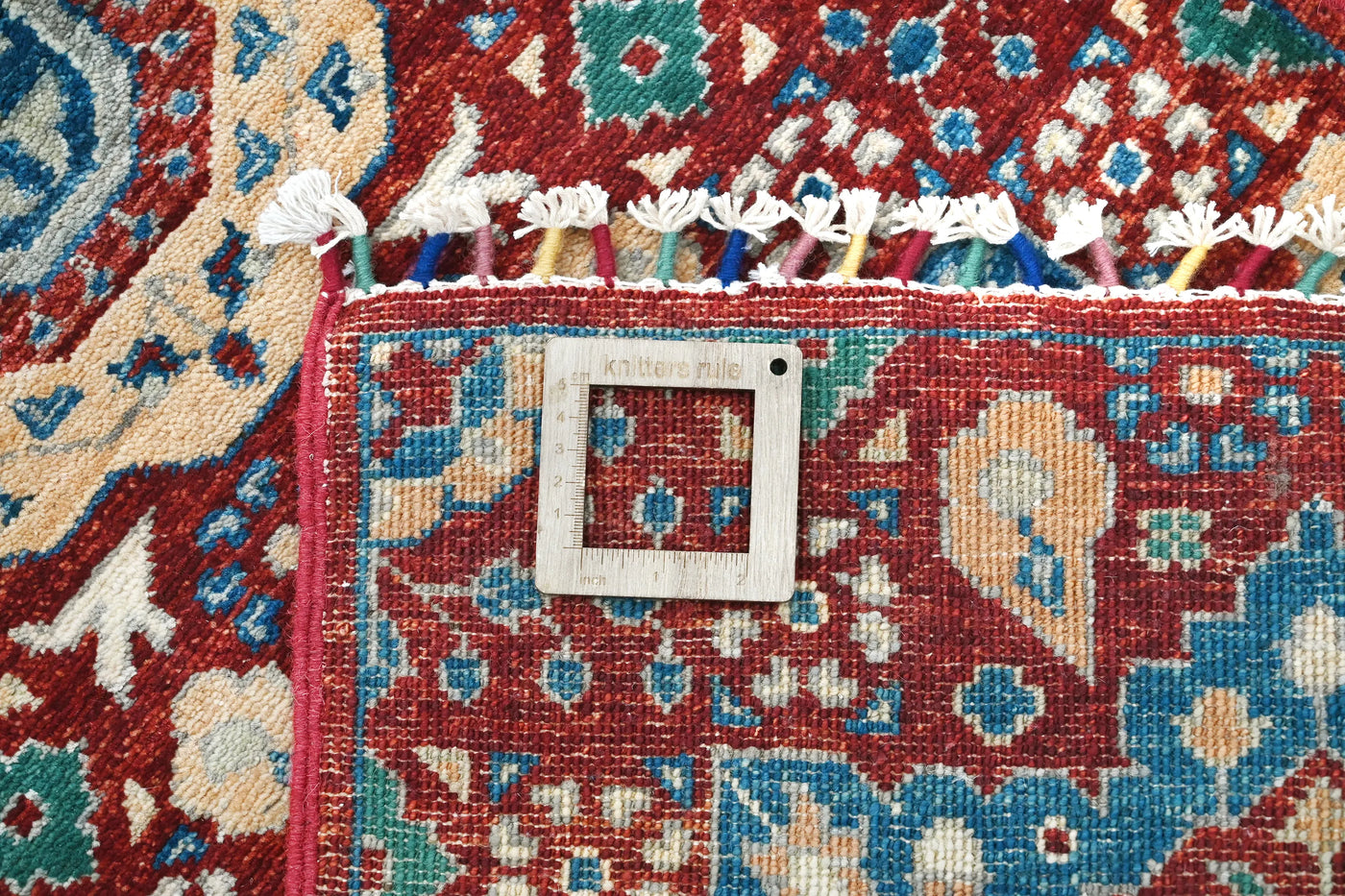 Chobi Afghan Runner Rug – Indigo Cadence