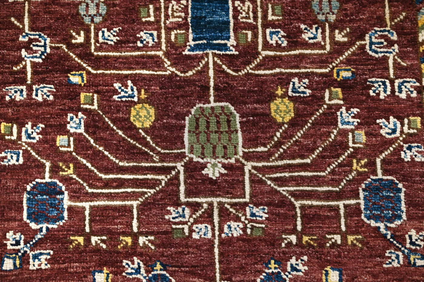 Chobi Afghan Rug – Fawn Blossom