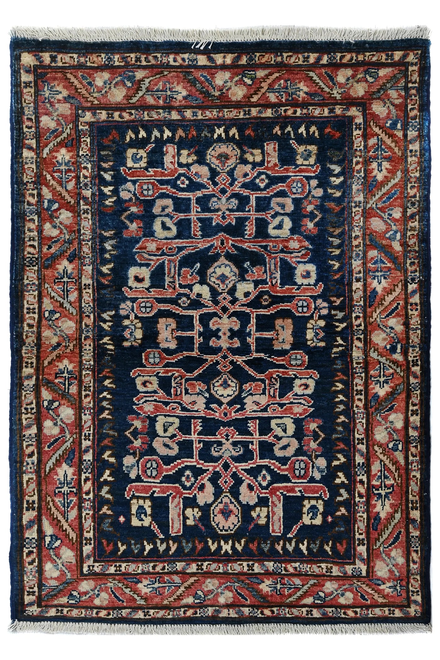 Chobi Afghan Rug – Lagoon Emblem