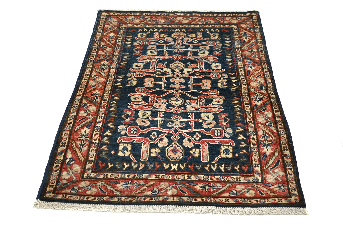 Chobi Afghan Rug – Lagoon Emblem