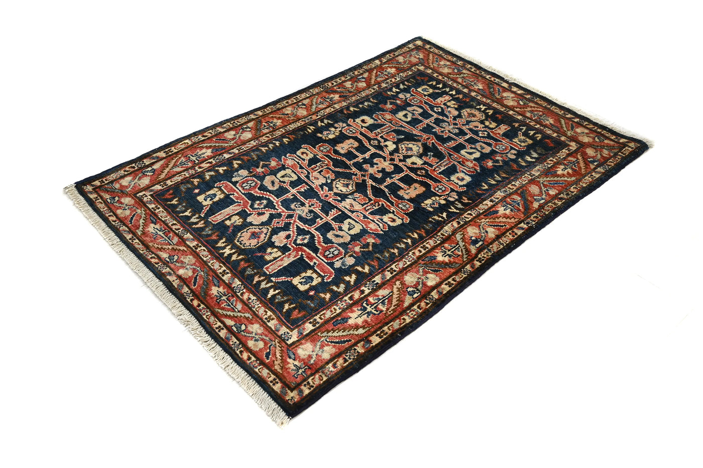 Chobi Afghan Rug – Lagoon Emblem