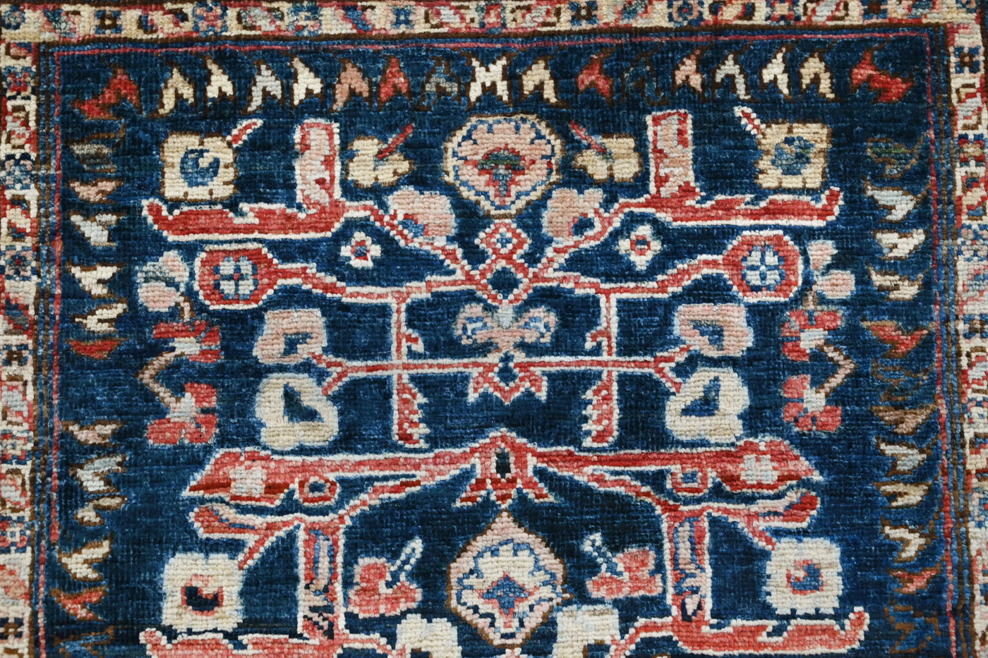 Chobi Afghan Rug – Lagoon Emblem