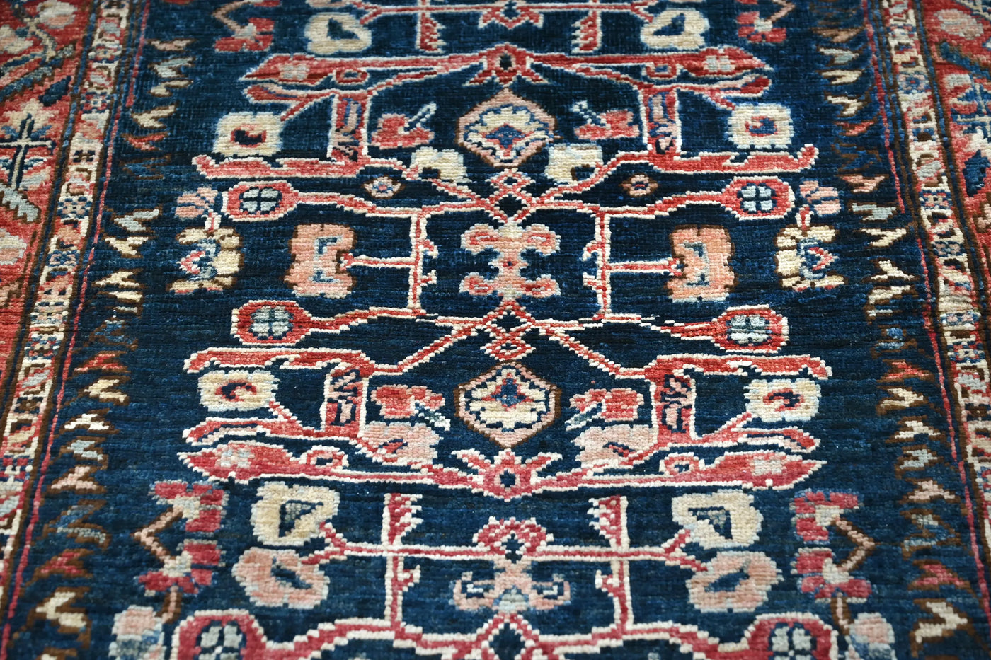Chobi Afghan Rug – Lagoon Emblem