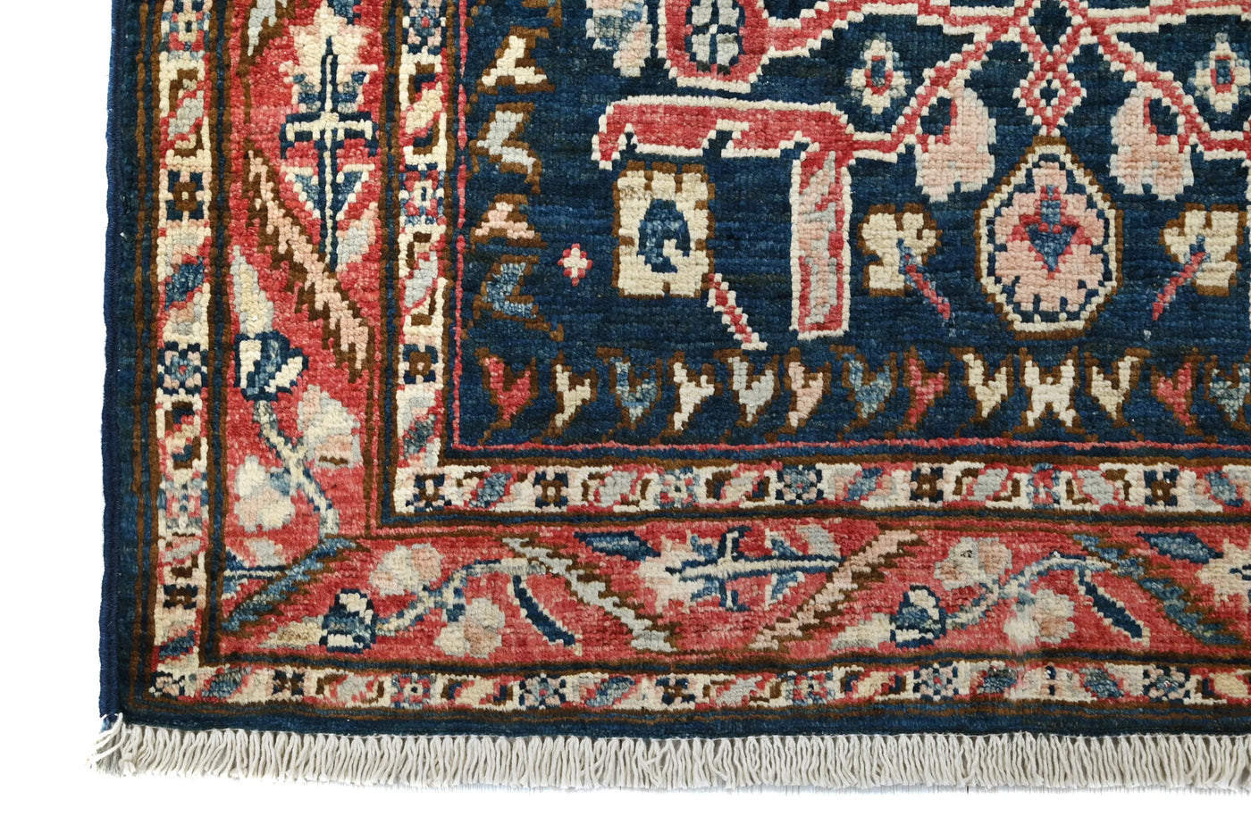 Chobi Afghan Rug – Lagoon Emblem