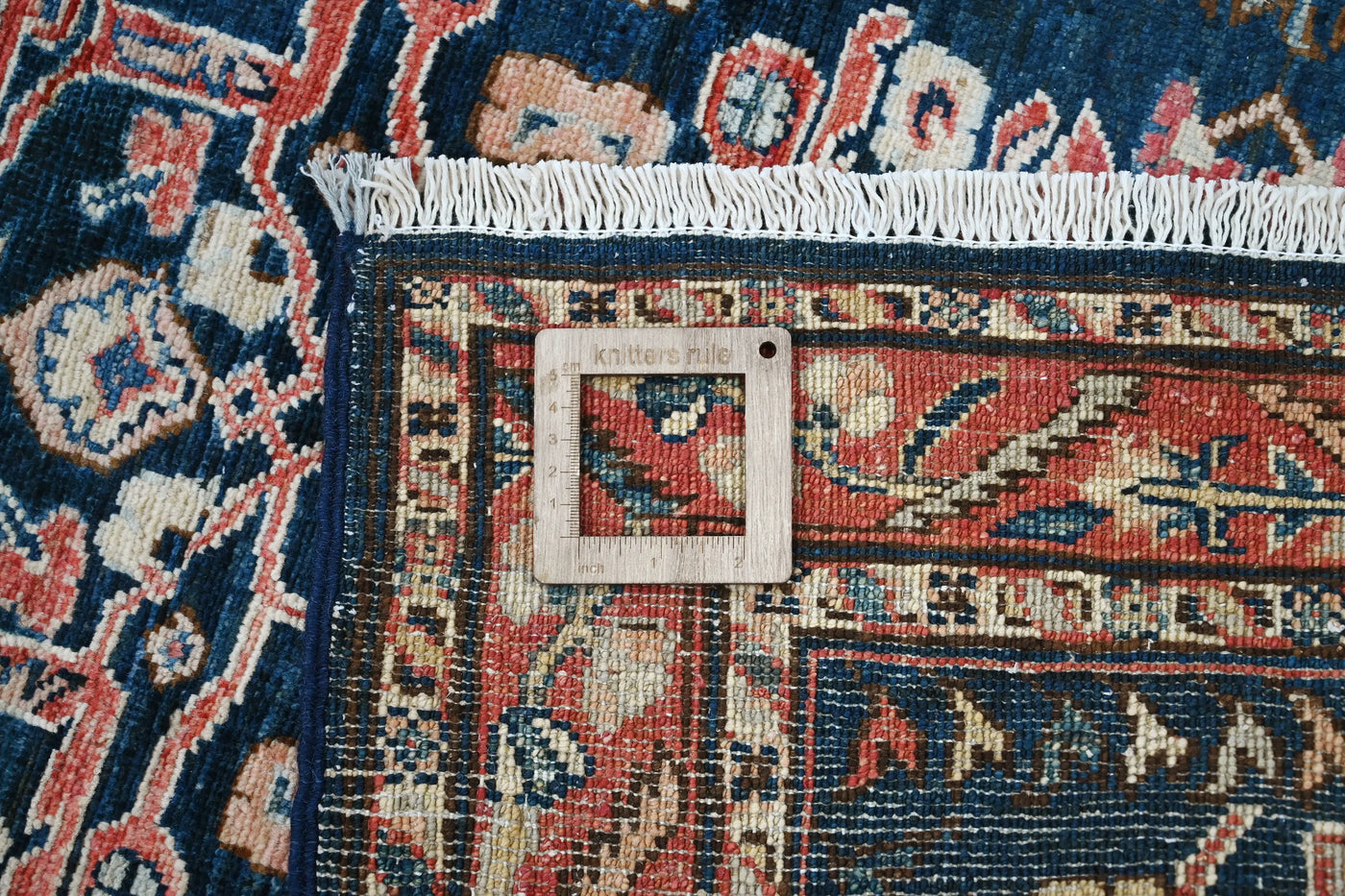 Chobi Afghan Rug – Lagoon Emblem