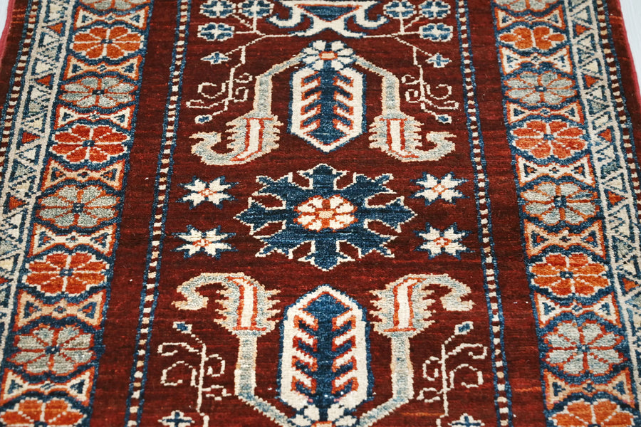 Chobi Afghan Rug – Mahogany Meadow