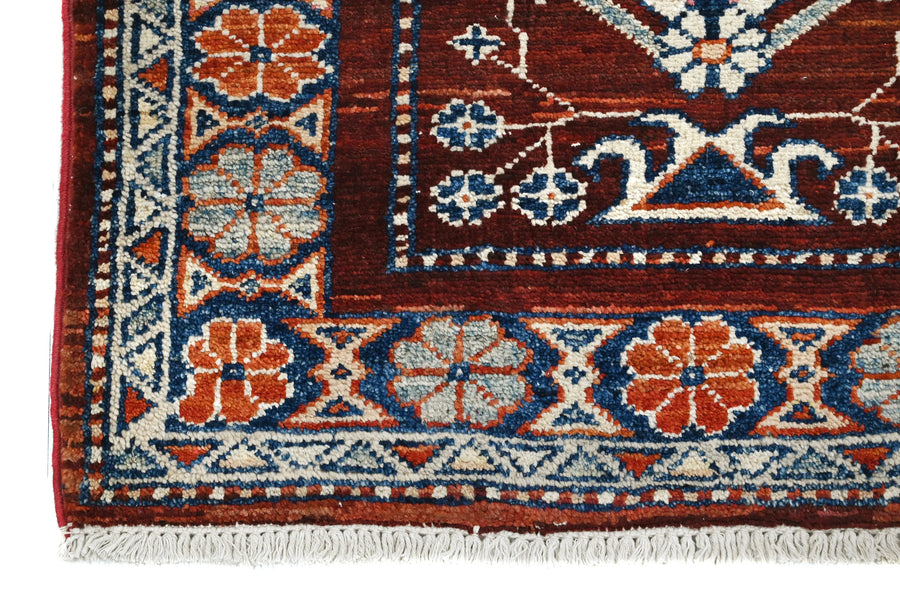 Chobi Afghan Rug – Mahogany Meadow