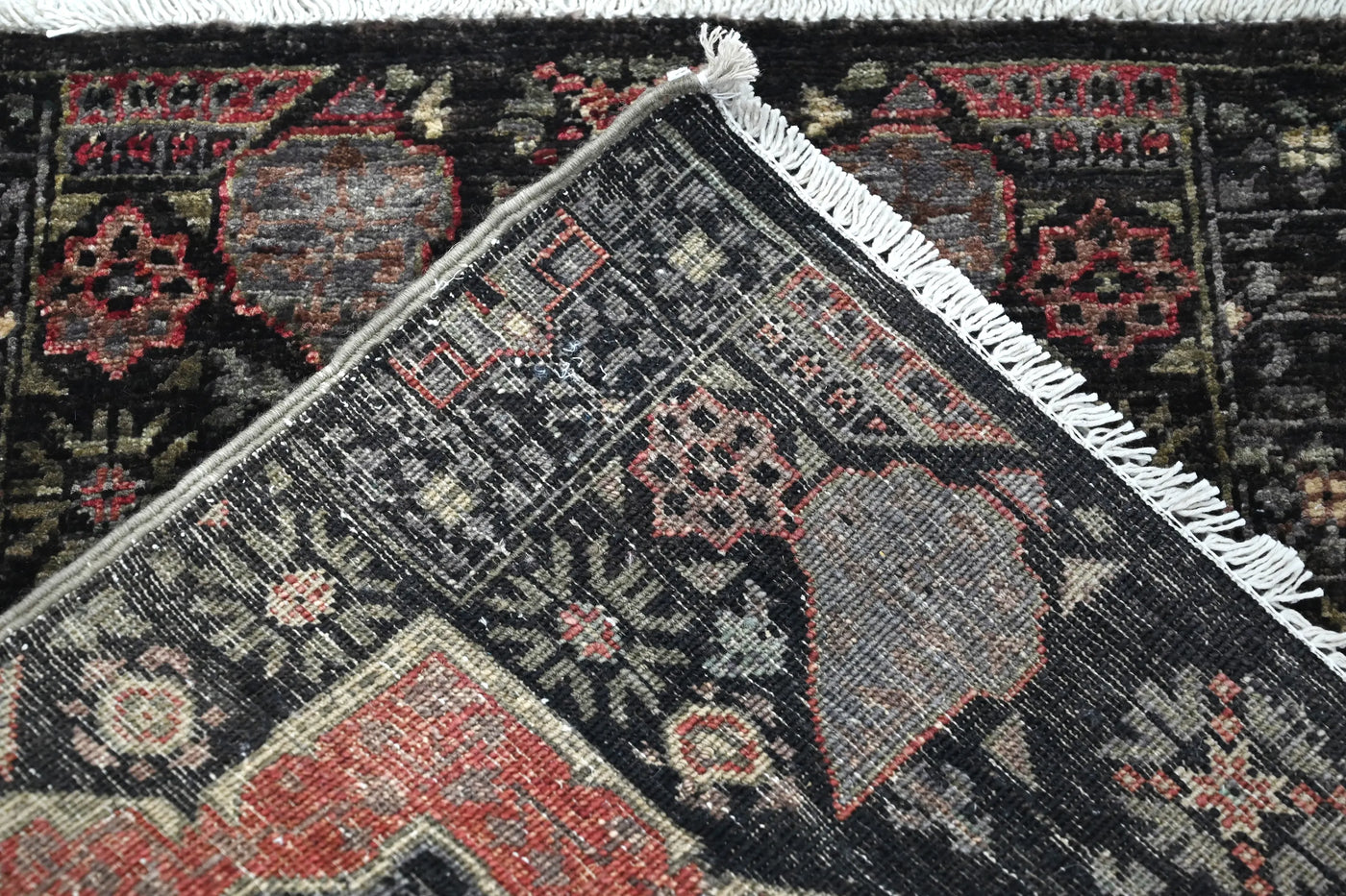 Chobi Afghan Rug – Graphite Constellation