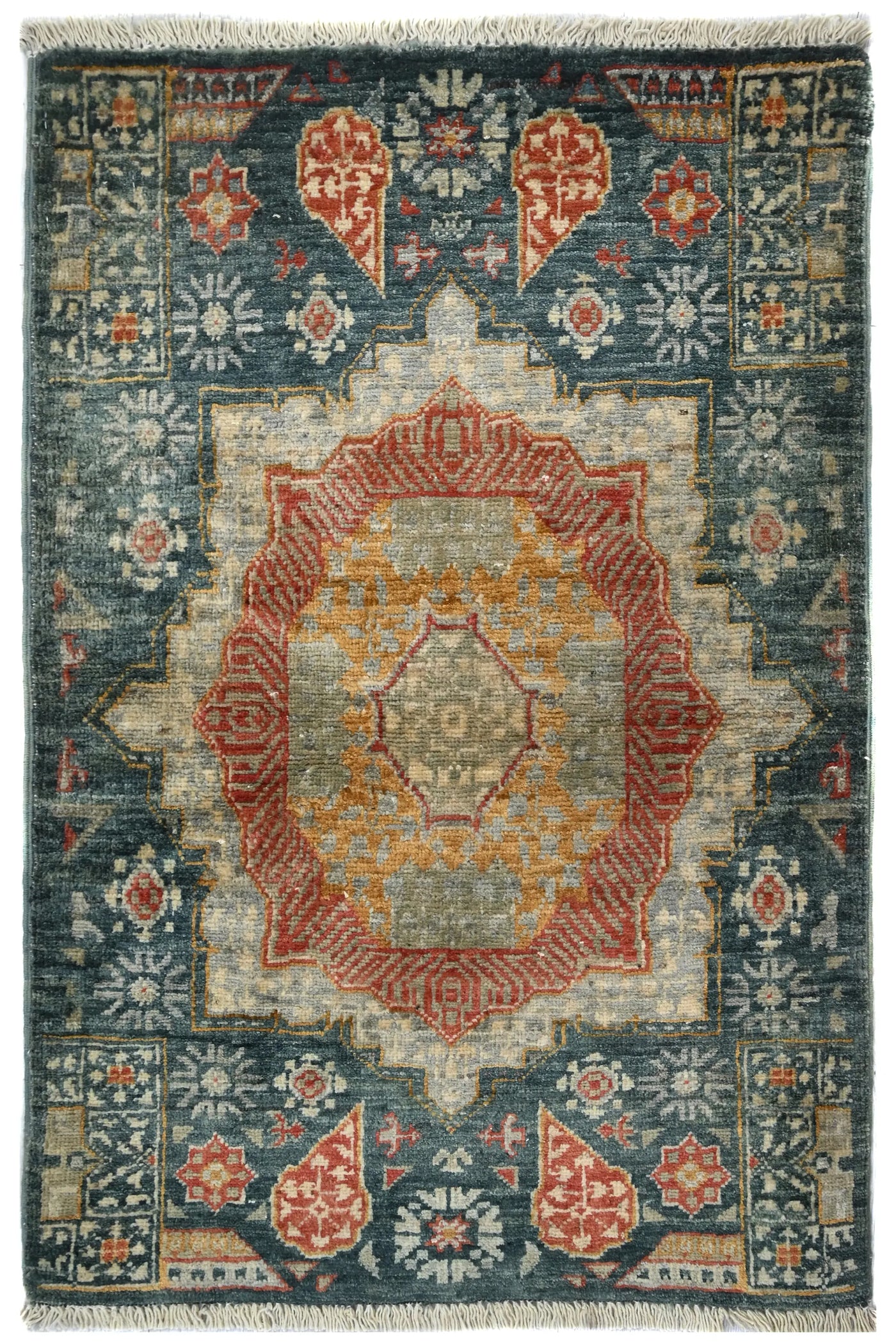 Chobi Afghan Rug – Oatmeal Matrix