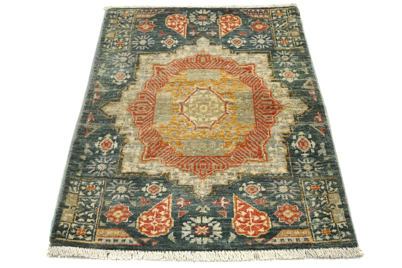 Chobi Afghan Rug – Oatmeal Matrix