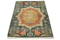 Chobi Afghan Rug – Teal Oasis