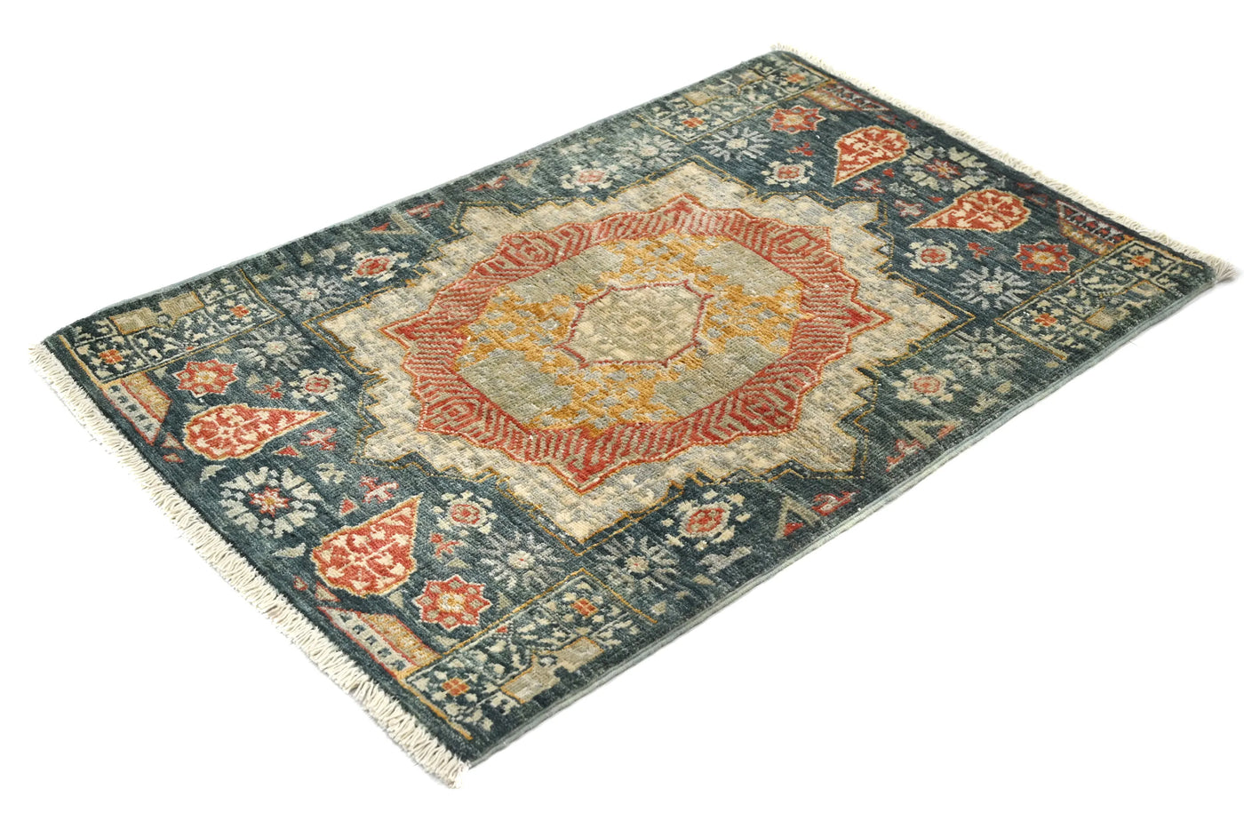 Chobi Afghan Rug – Oatmeal Matrix