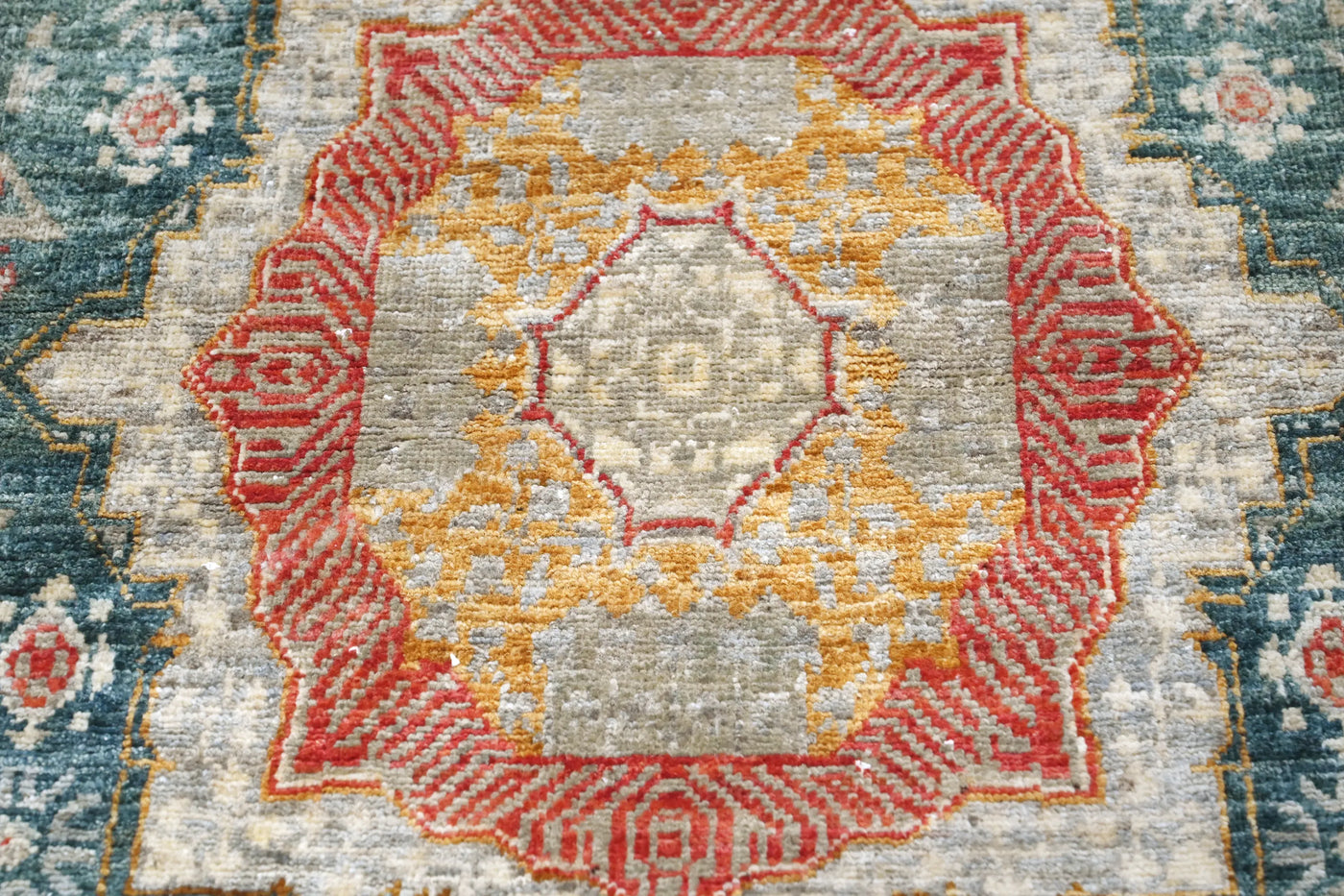 Chobi Afghan Rug – Oatmeal Matrix