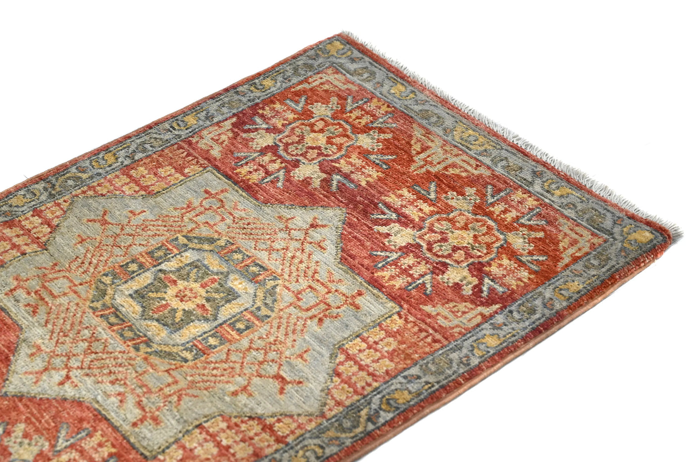Chobi Afghan Rug – Parchment Floral