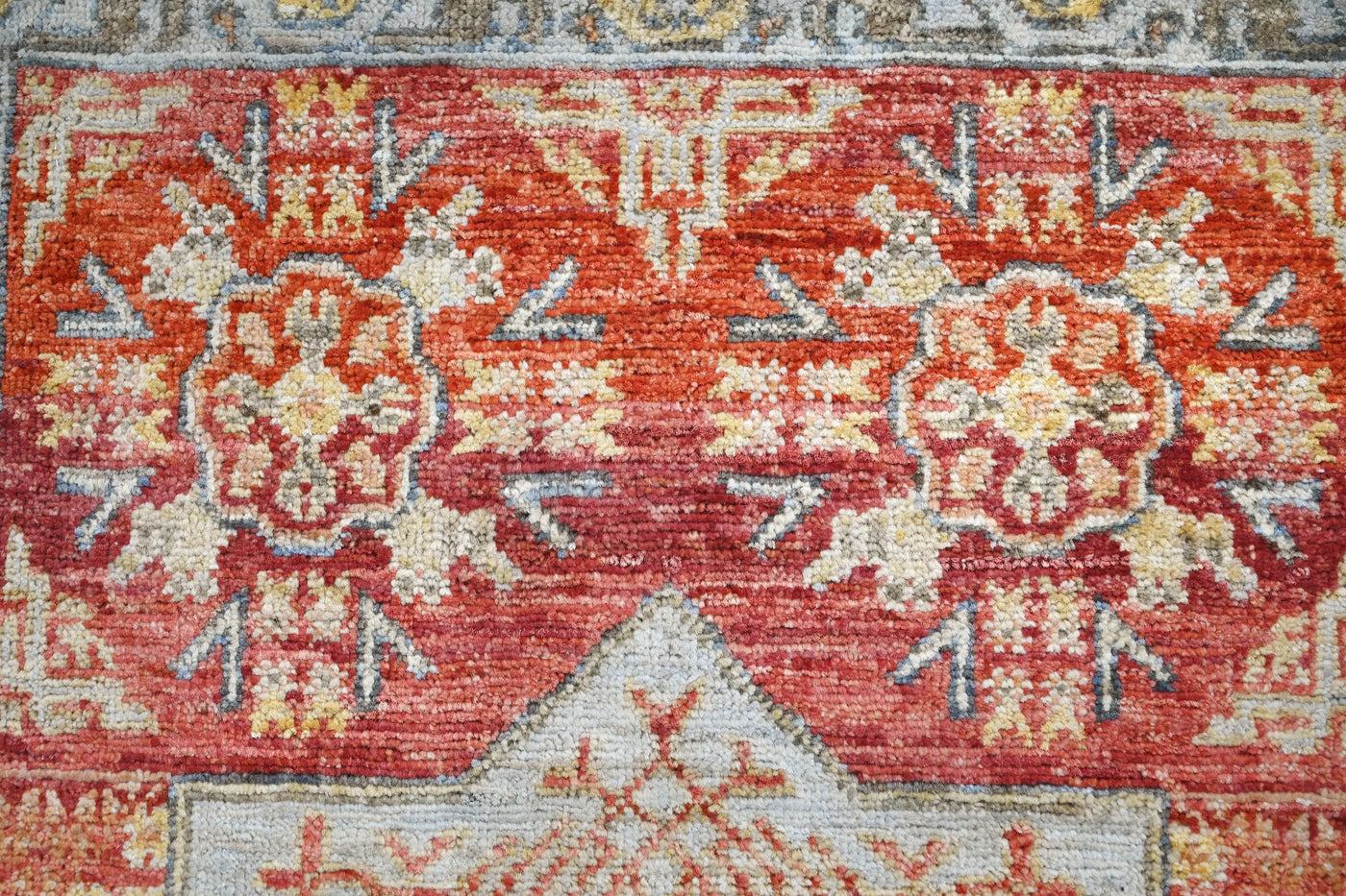 Chobi Afghan Rug – Parchment Floral