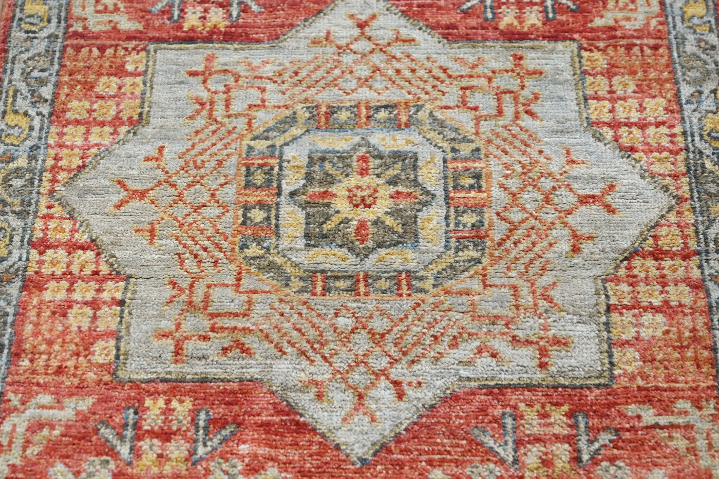 Chobi Afghan Rug – Parchment Floral