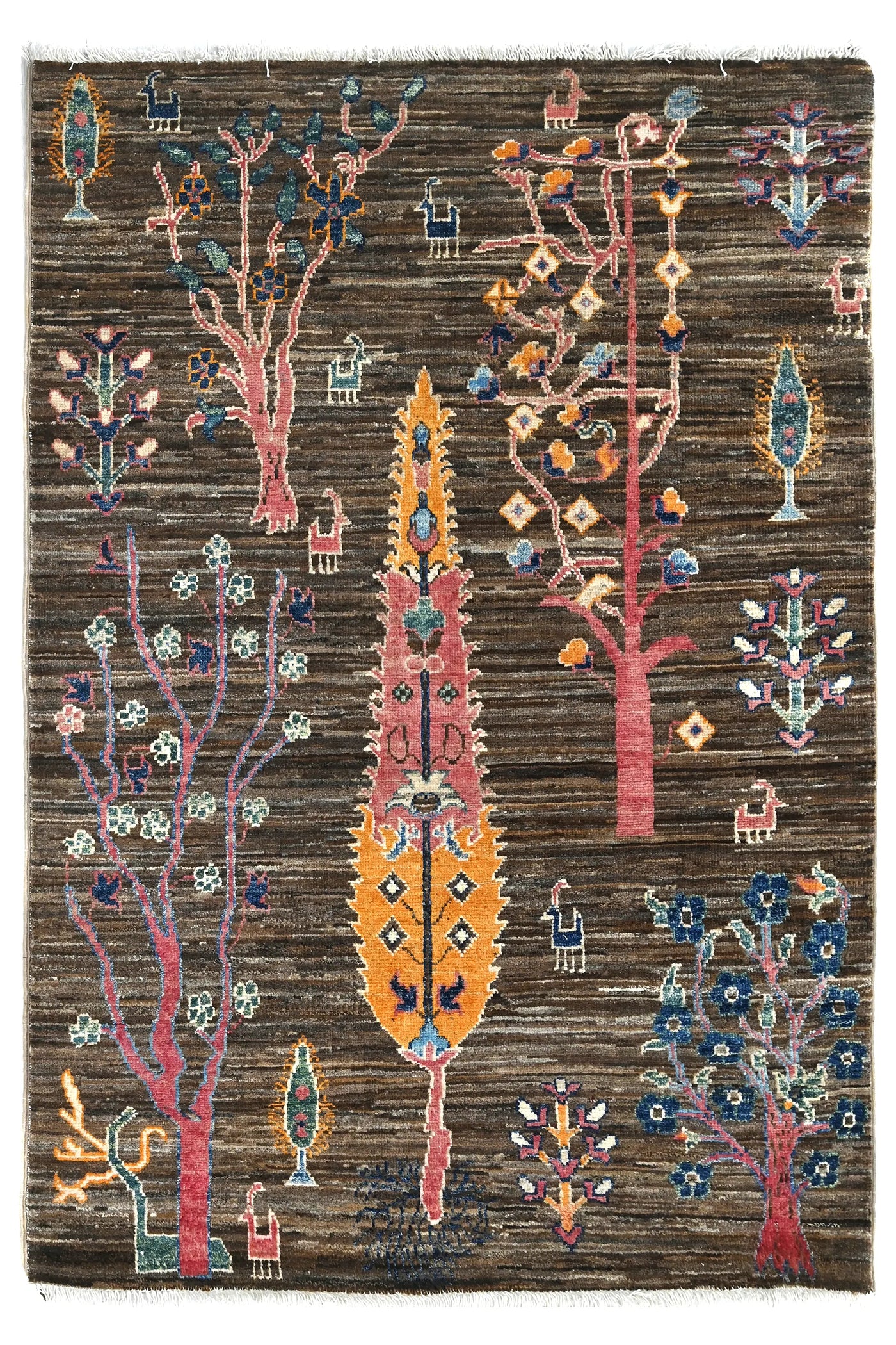 Chobi Afghan Rug – Indigo Branch