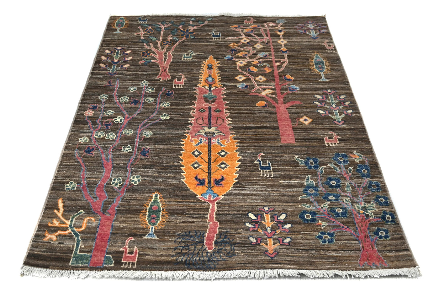 Chobi Afghan Rug – Indigo Branch