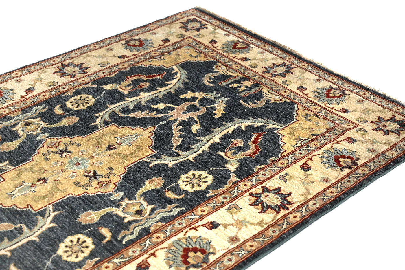 Chobi Afghan Rug – Ivory Mosaic