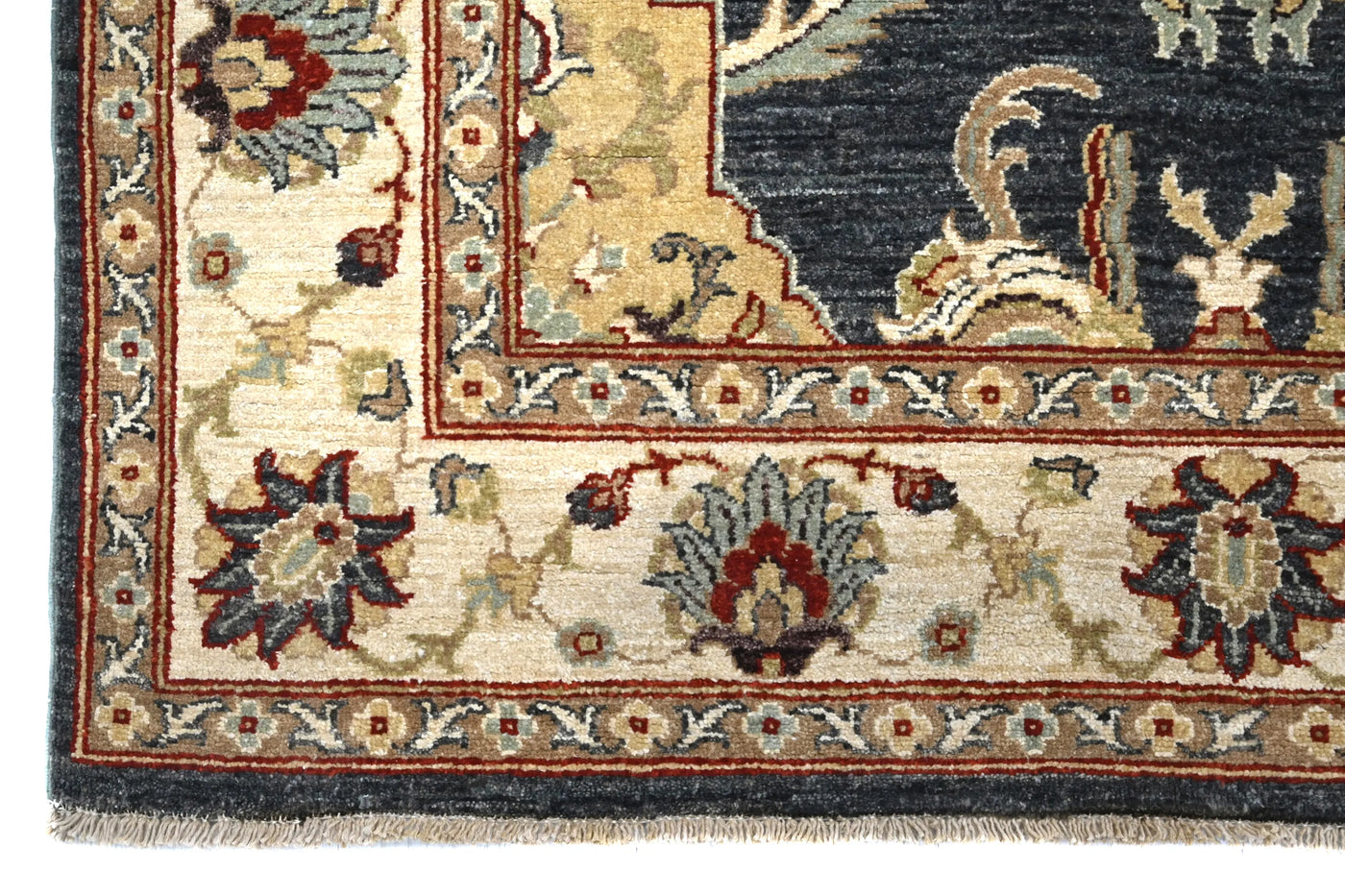 Chobi Afghan Rug – Ivory Mosaic