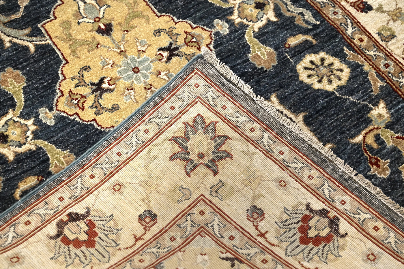 Chobi Afghan Rug – Ivory Mosaic