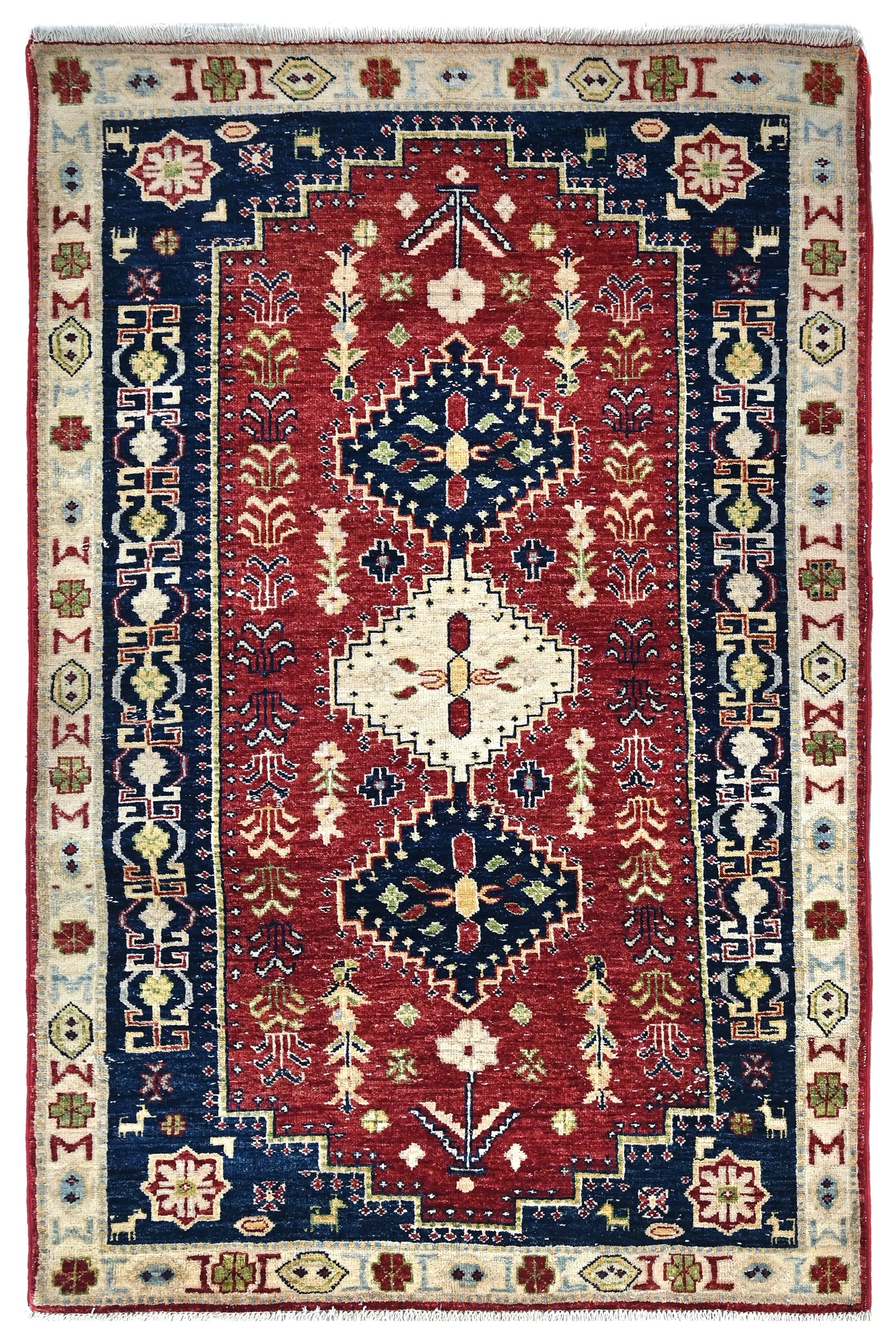 Chobi Afghan Rug – Pearl Frame