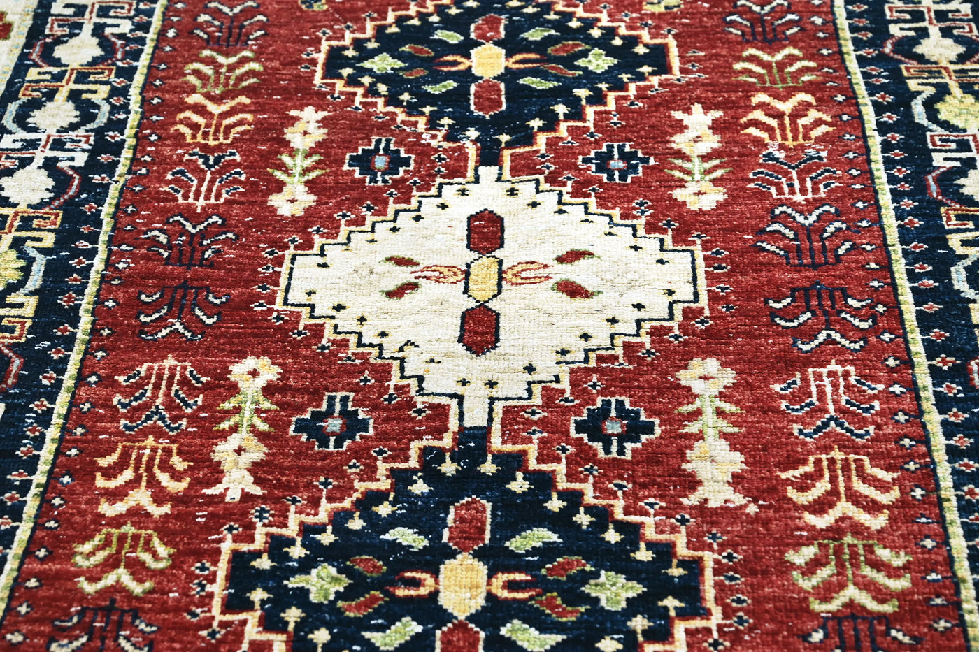 Chobi Afghan Rug – Pearl Frame