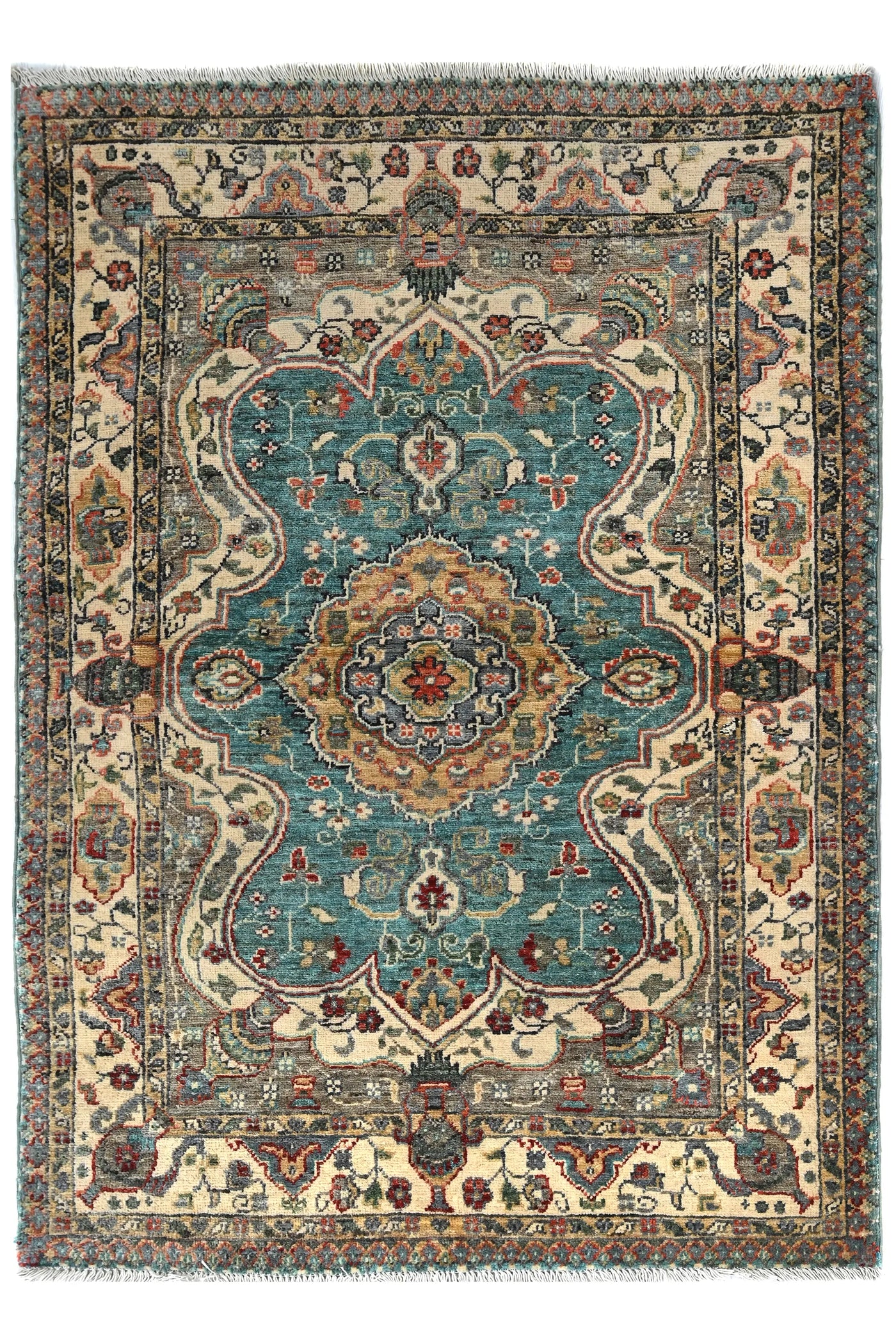 Chobi Afghan Rug – Alabaster Mosaic
