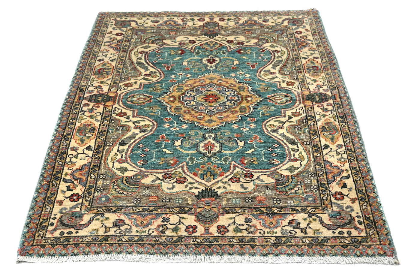 Chobi Afghan Rug – Alabaster Mosaic