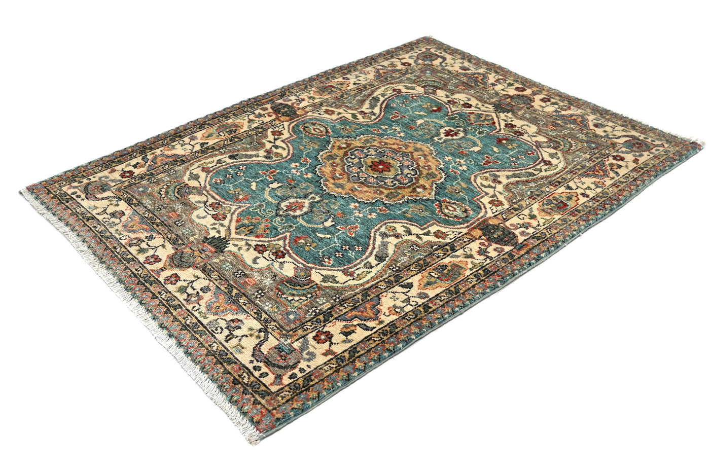 Chobi Afghan Rug – Alabaster Mosaic