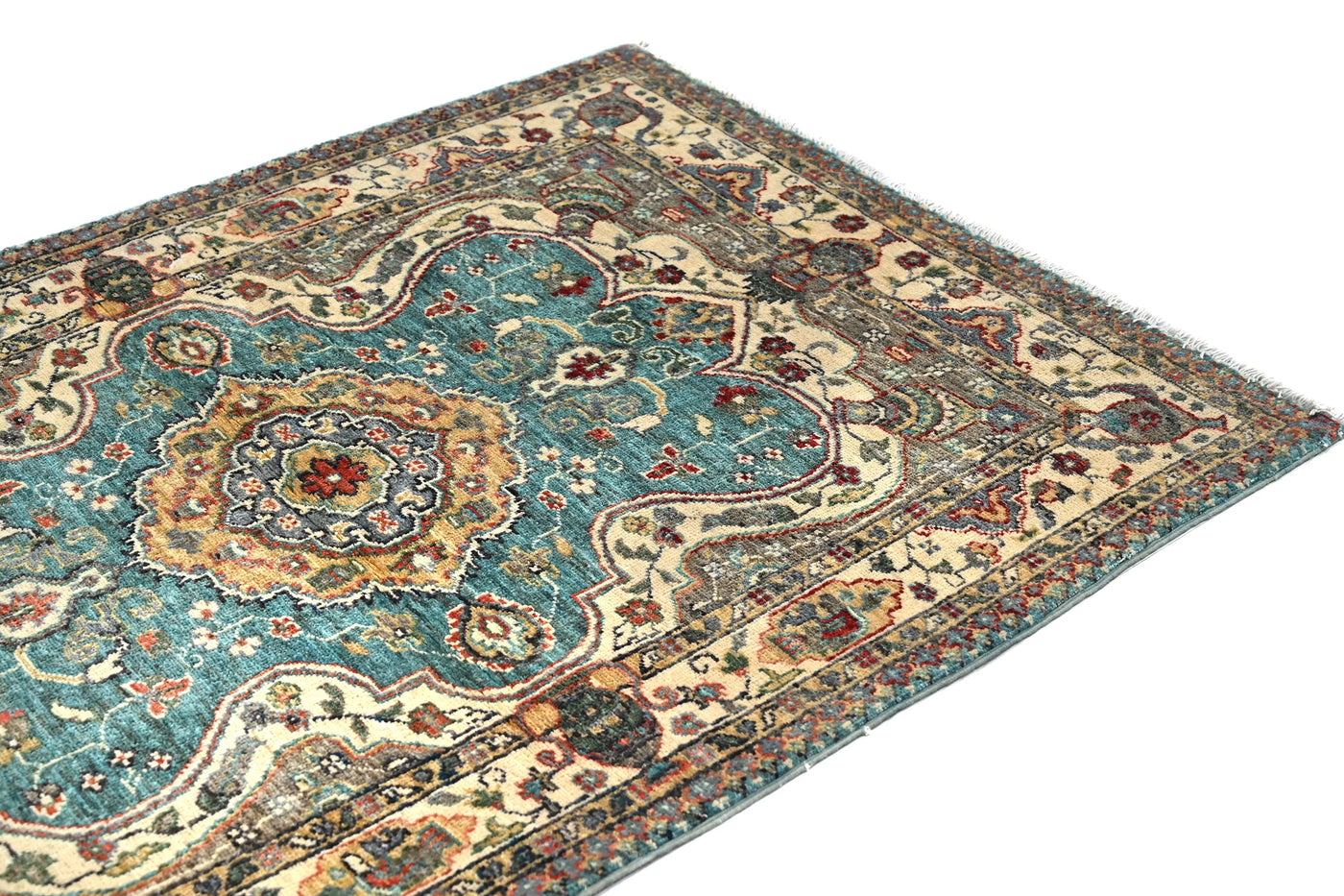 Chobi Afghan Rug – Alabaster Mosaic