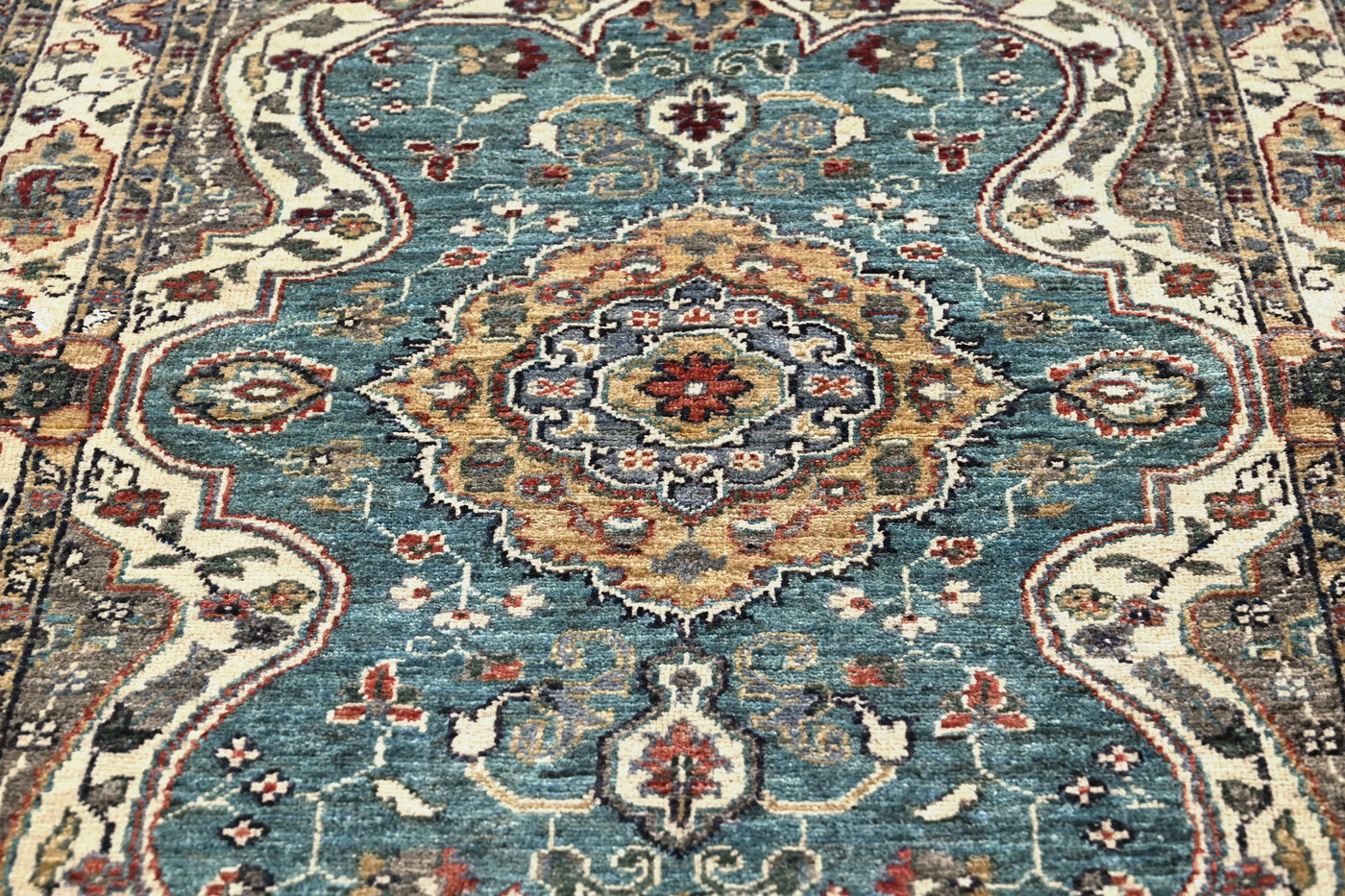 Chobi Afghan Rug – Alabaster Mosaic