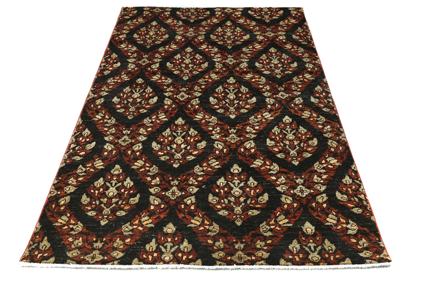 Chobi Afghan Rug – Bone Blossom
