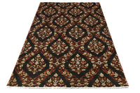 Chobi Afghan Rug – Obsidian Trellis
