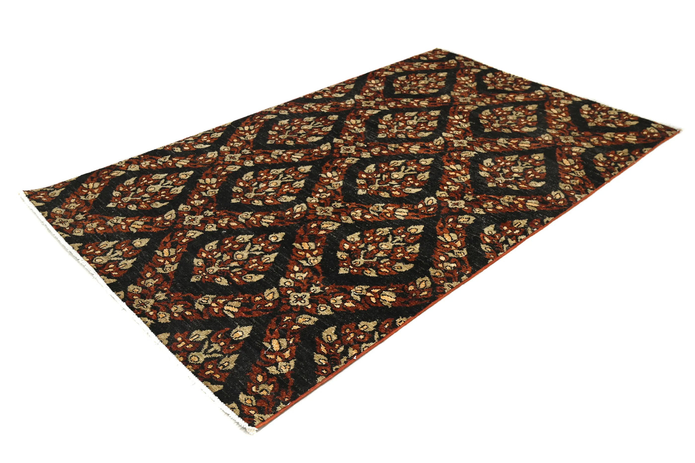 Chobi Afghan Rug – Bone Blossom
