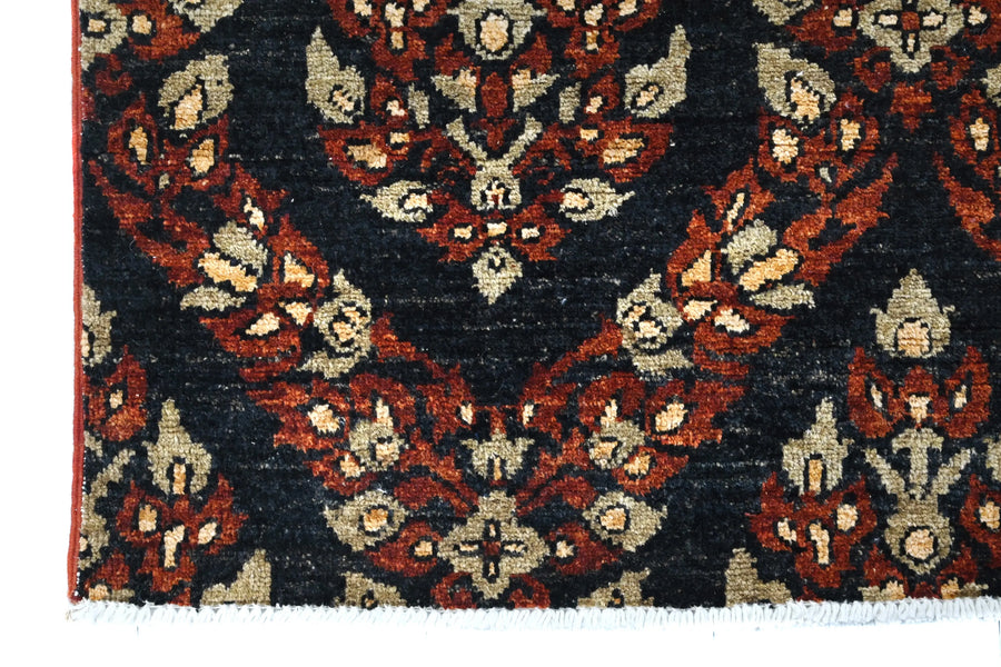 Chobi Afghan Rug – Obsidian Trellis