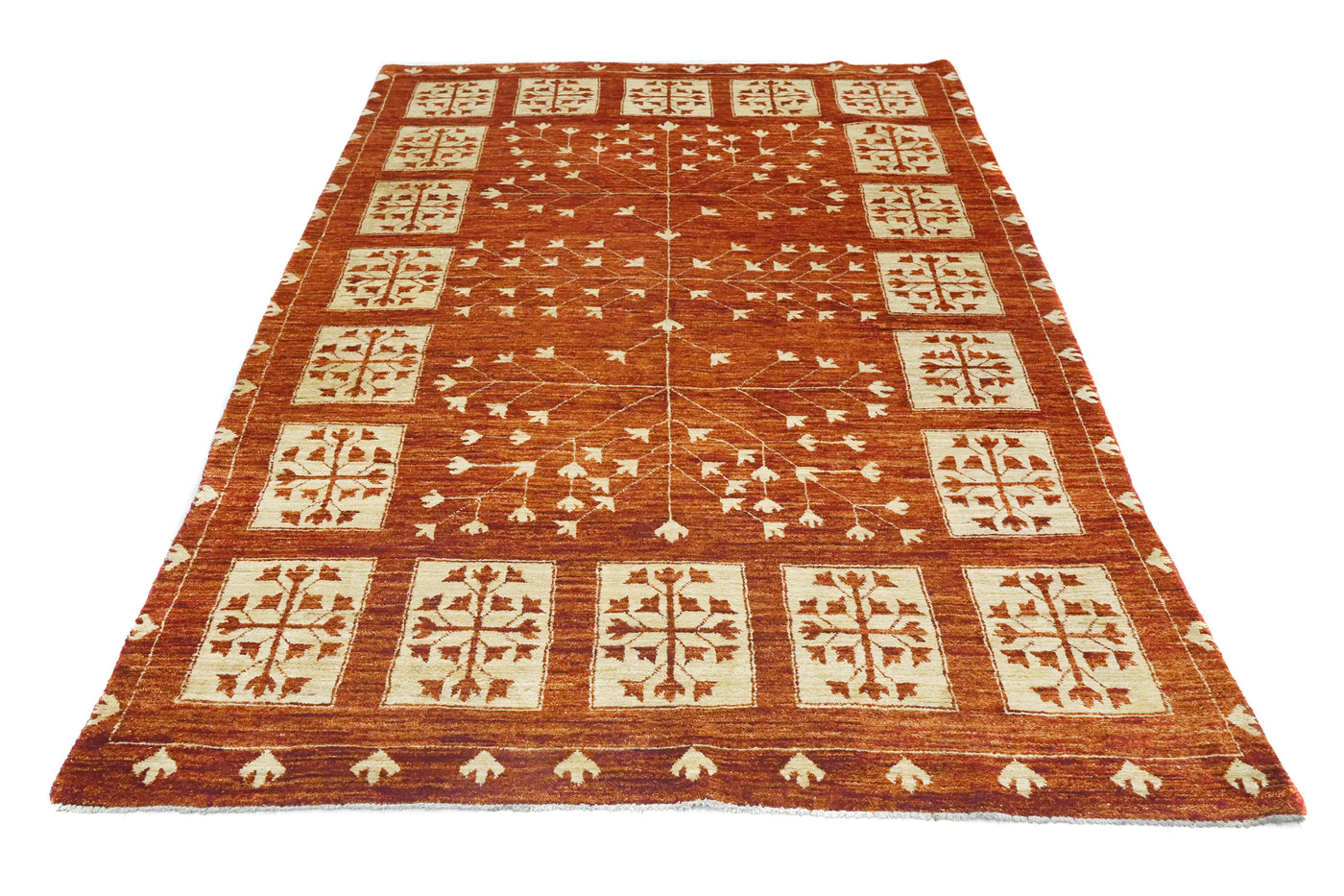 Gabbeh Persian Rug – Parchment Orchard