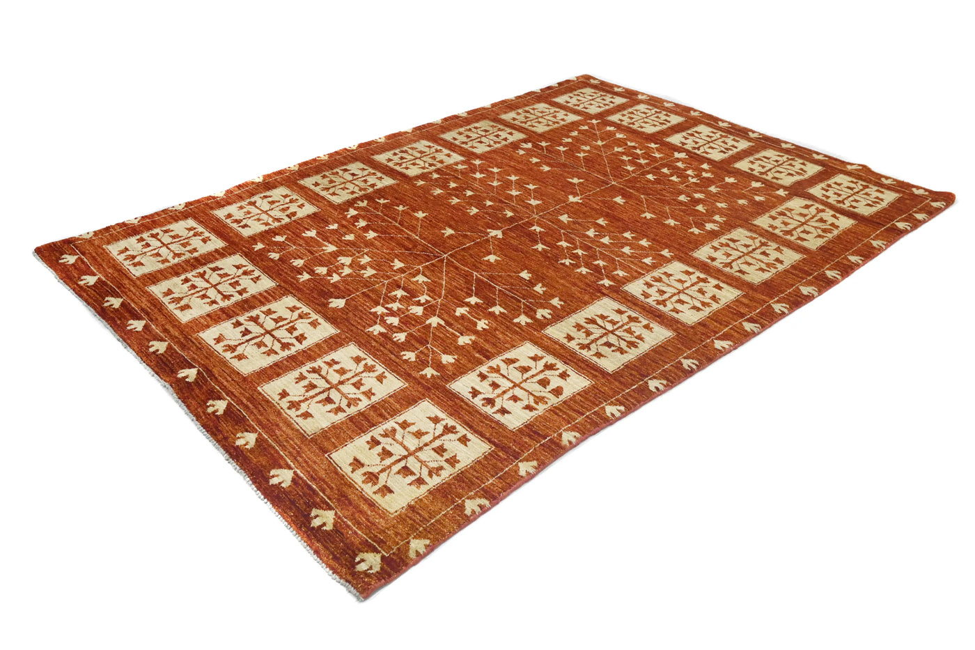 Gabbeh Persian Rug – Parchment Orchard