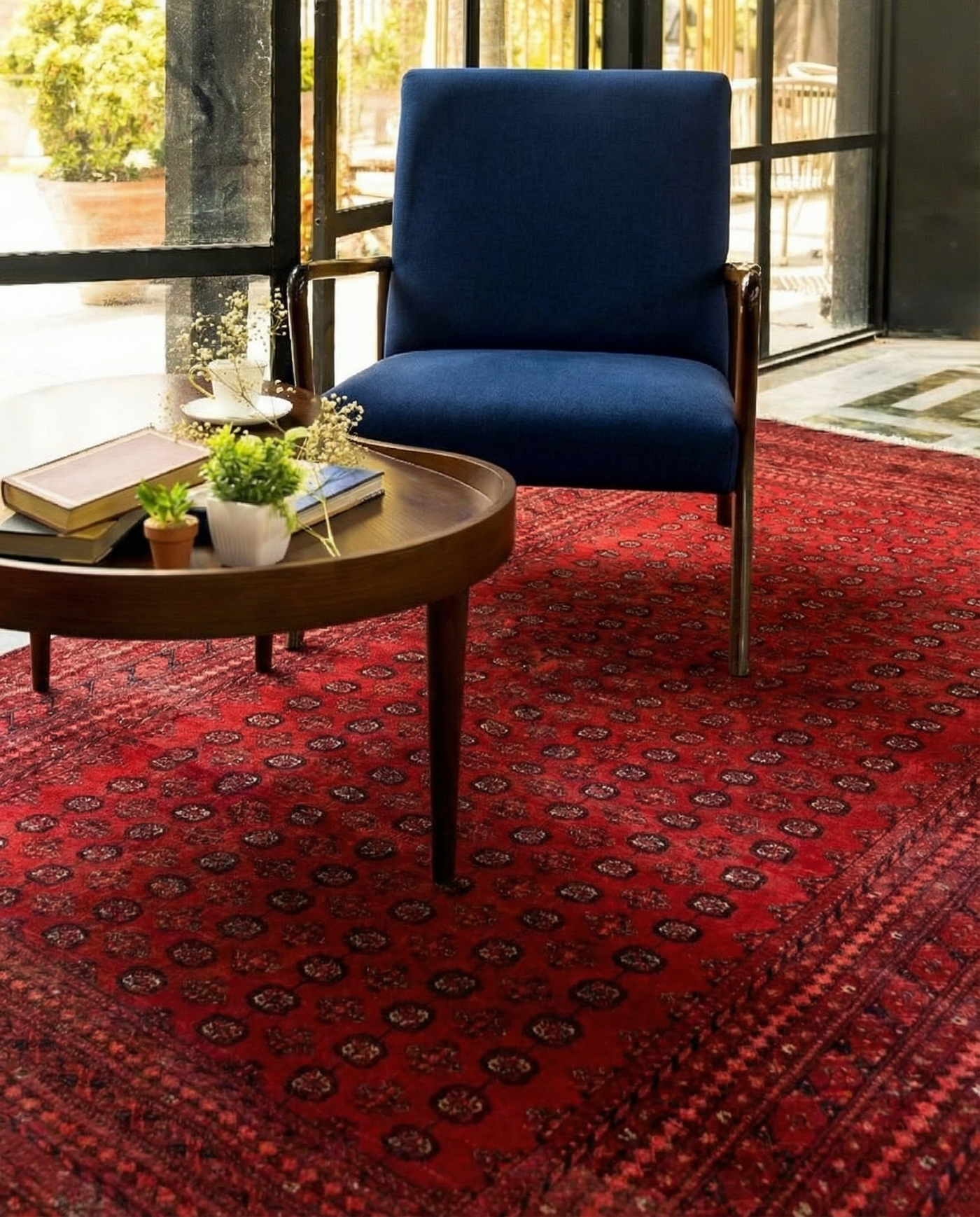 Biljik Afghan Rug – Ember Lattice