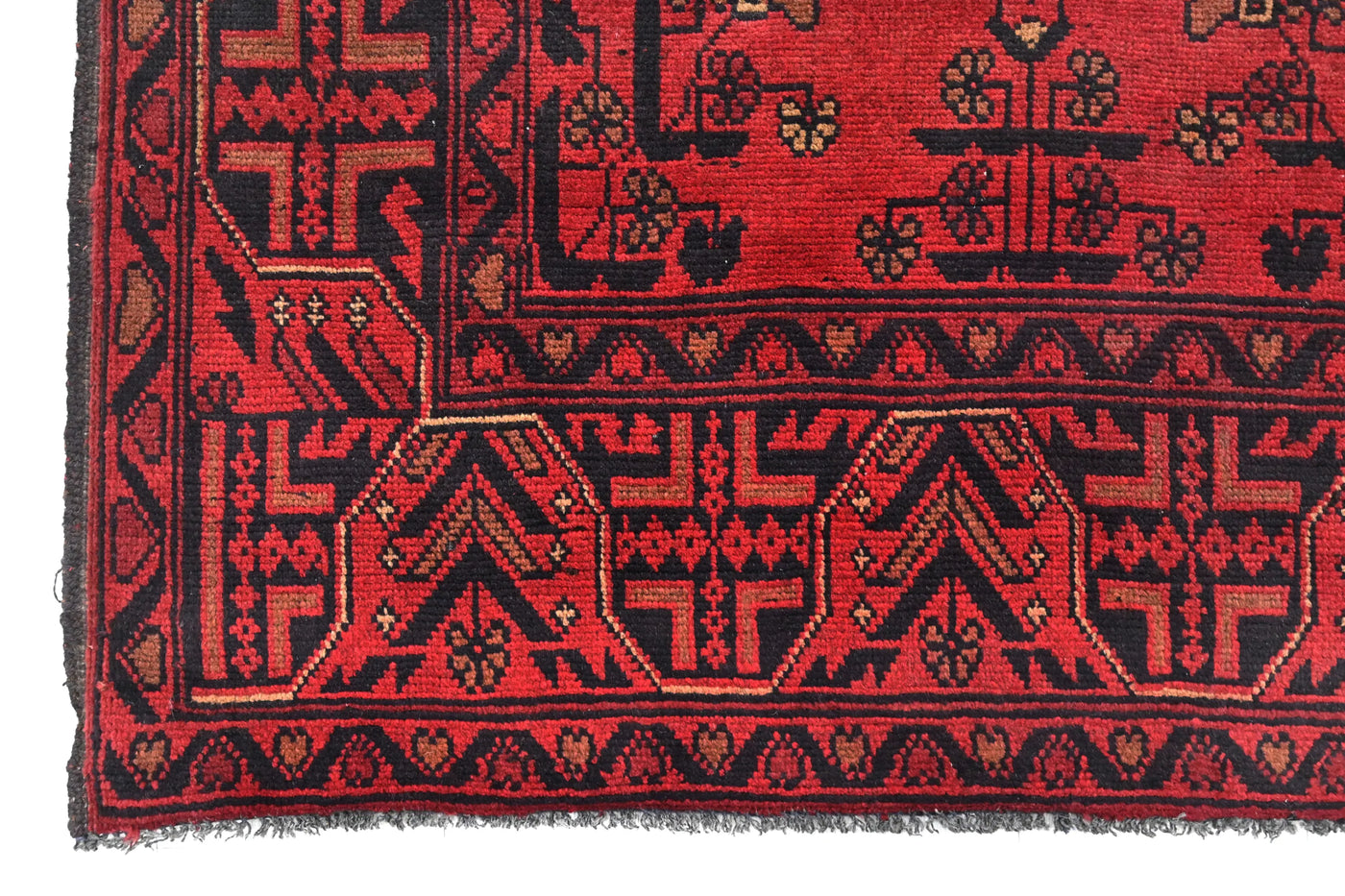 Khal Mohammadi Afghan Rug – Claret Constellation